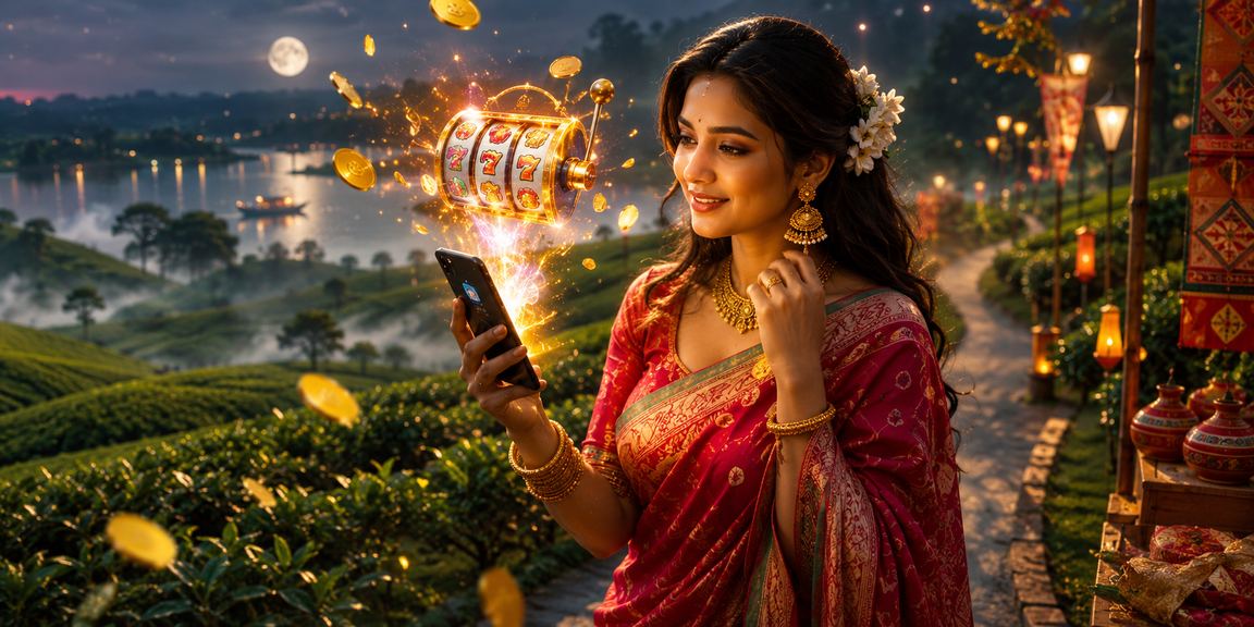 কুমিল্লায় পহেলা বৈশাখে স্লট গেম উপভোগ করছেন একজন খেলোয়াড়