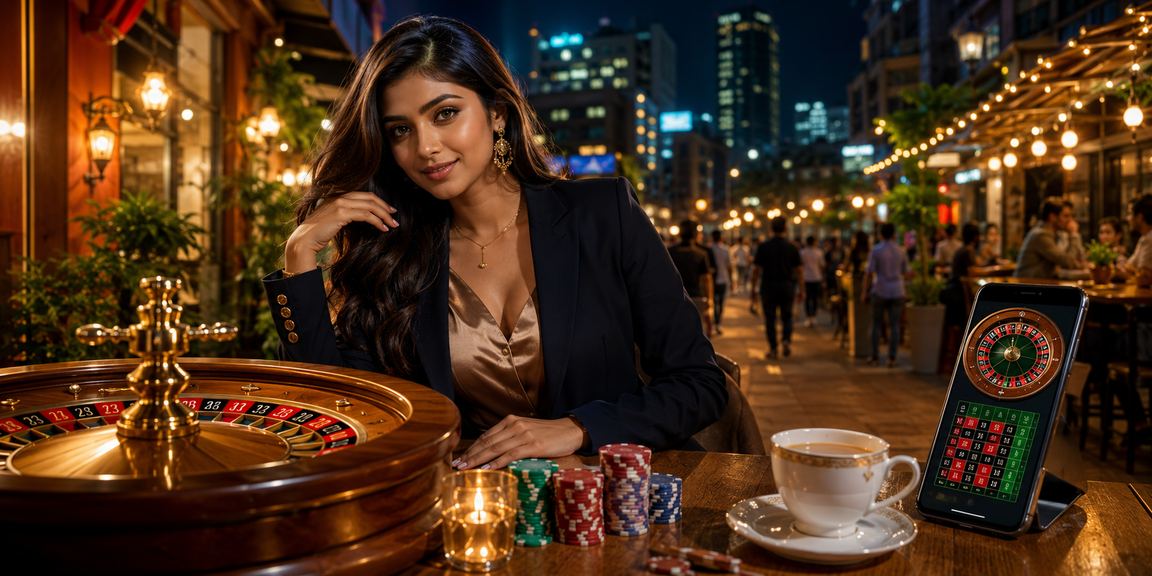 A Bangladeshi model enjoying roulette on the je777 platform in Dhaka