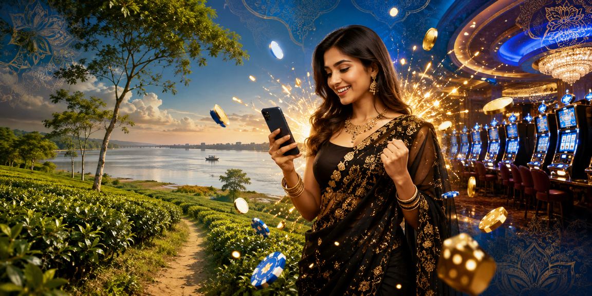 ময়মনসিংহের চা বাগানে মোবাইলে ক্যাসিনো উপভোগ করছেন একজন খেলোয়াড়