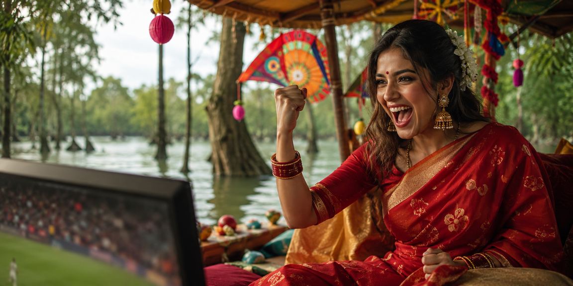 সিলেটে শাড়ি পরিহিত নারী ক্যাসিনো বিনোদন উপভোগ করছেন